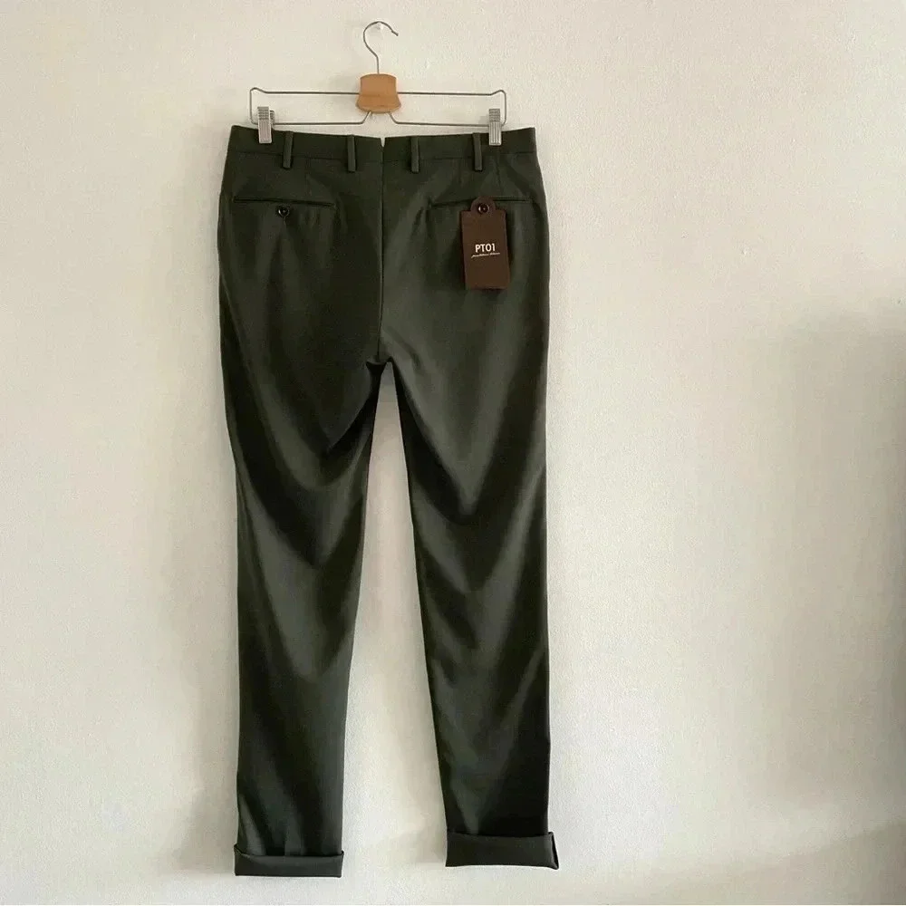PT01 Slim Fit‎ Trousers Green Sz 48/Medium